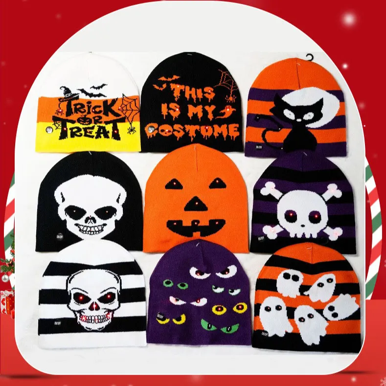 Czapka zimowa ciepła czapka hip-hopowa z czaszką: idealny dodatek na Halloween i nie tylko